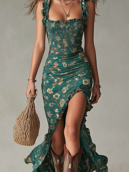 ALMA | VESTIDO MAXI BOHO FLORAL