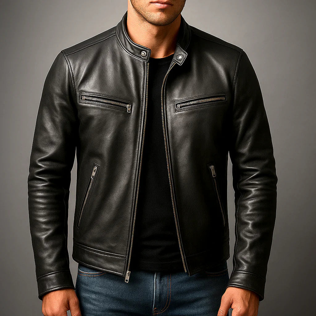Chaqueta Biker Efecto Piel