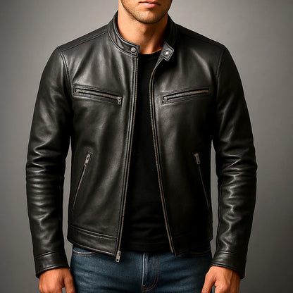 Chaqueta Biker Efecto Piel