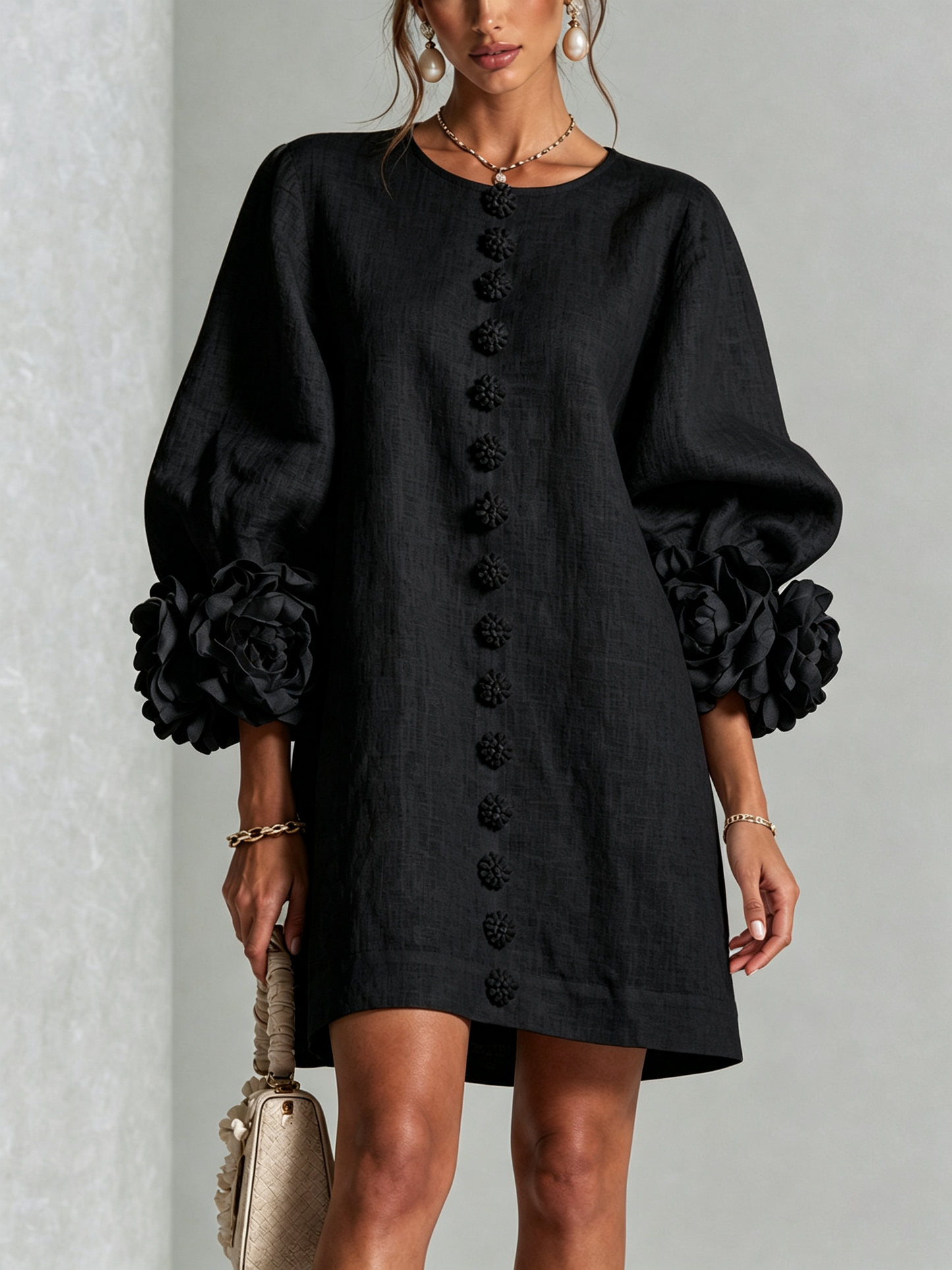 Elena · Mini Vestido Cascada Floral