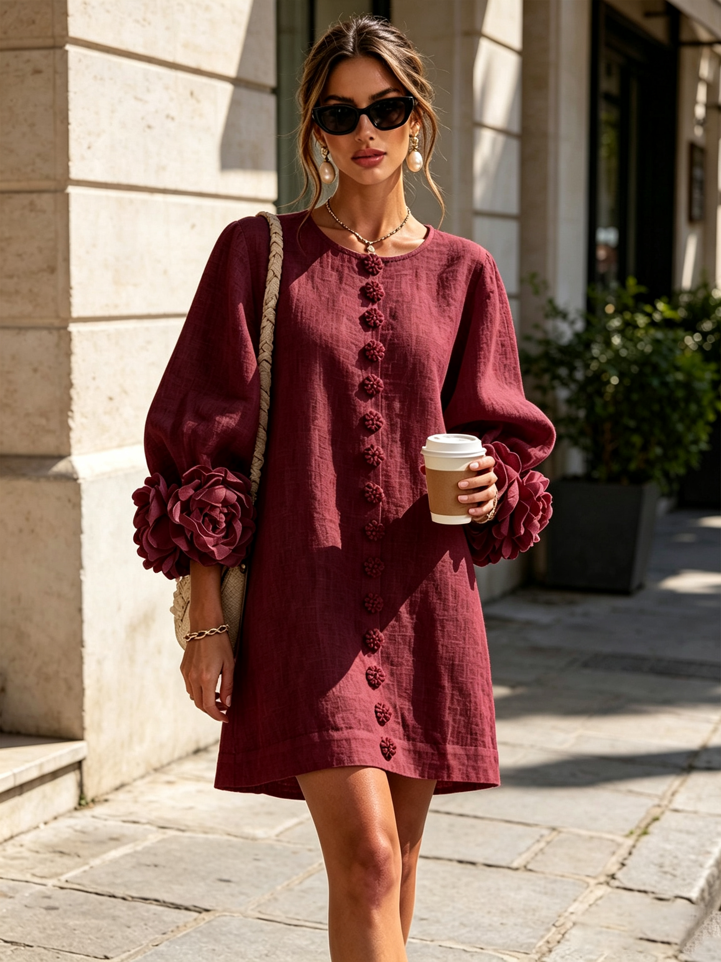 Elena · Mini Vestido Cascada Floral
