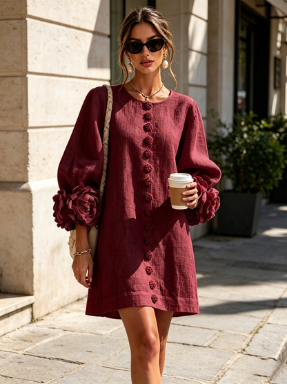 Elena · Mini Vestido Cascada Floral