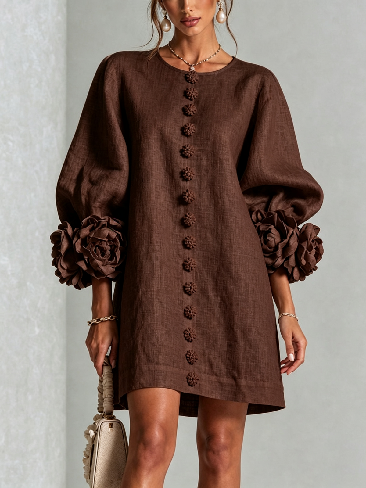 Elena · Mini Vestido Cascada Floral