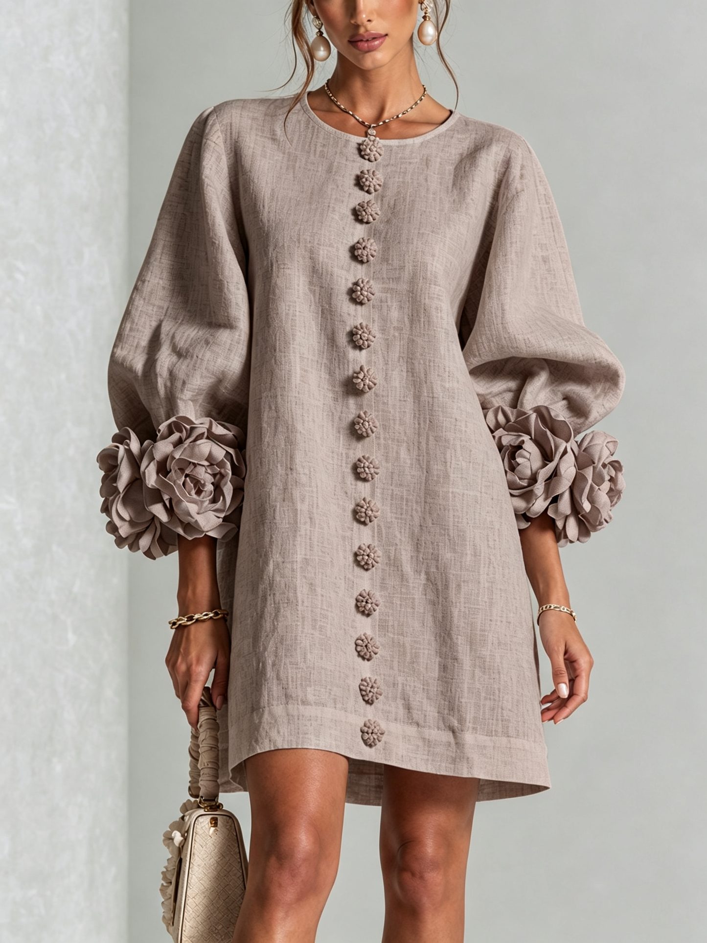 Elena · Mini Vestido Cascada Floral