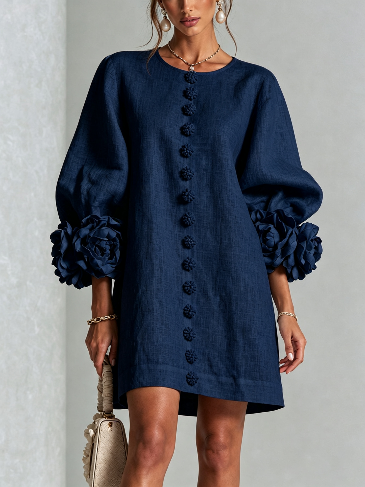 Elena · Mini Vestido Cascada Floral