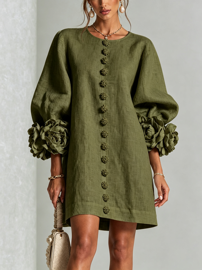 Elena · Mini Vestido Cascada Floral
