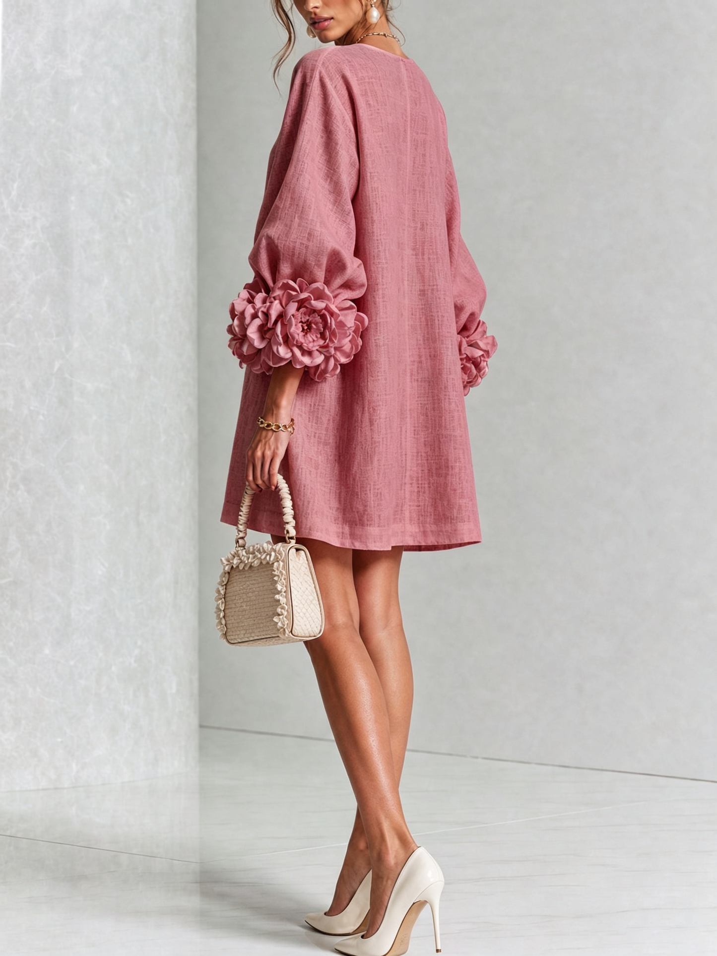 Elena · Mini Vestido Cascada Floral