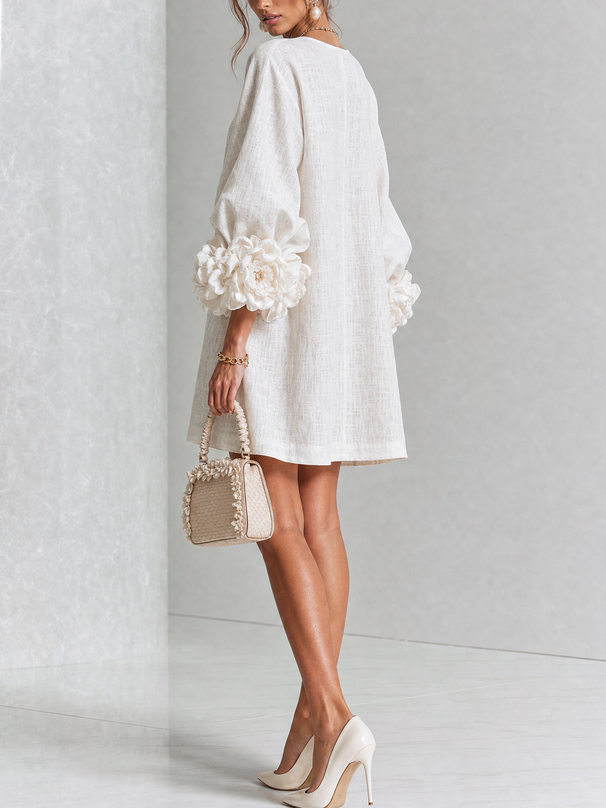 Elena · Mini Vestido Cascada Floral