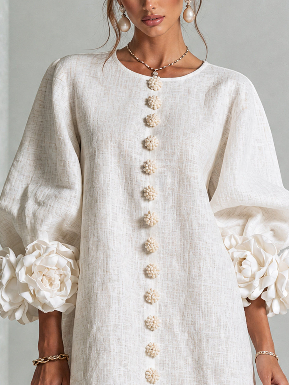 Elena · Mini Vestido Cascada Floral